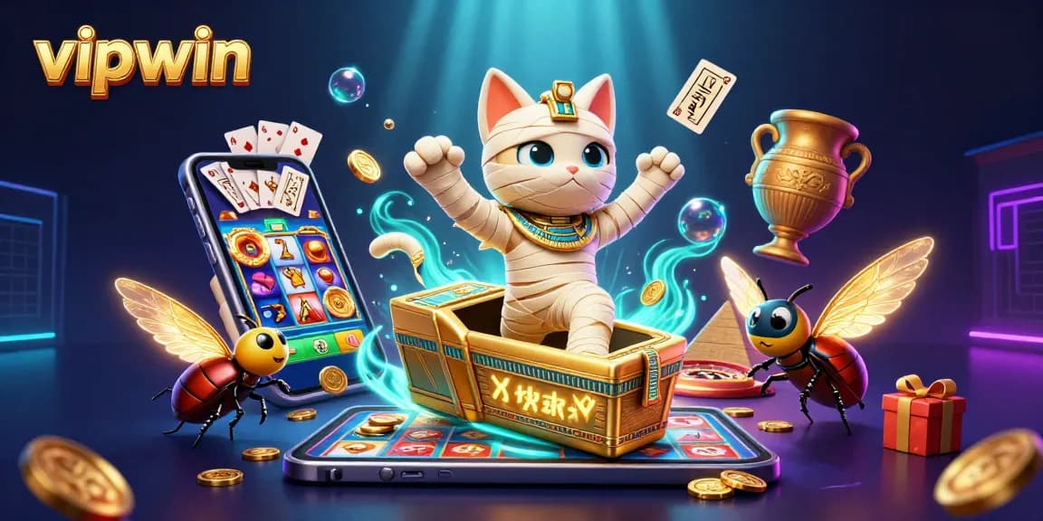 Play exciting games at vipwin with animated Egyptian characters creating thrilling casino adventures.