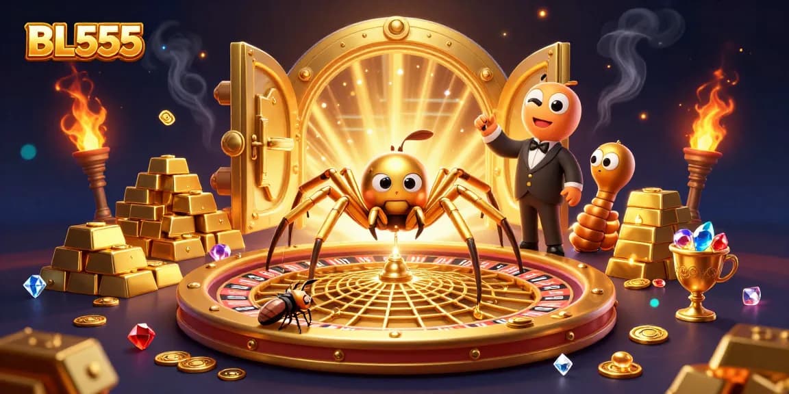 Experience thrilling action at BL555 with a dynamic roulette scene featuring exciting game elements.