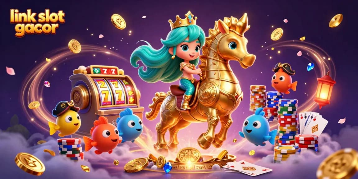 Terlibat dengan suasana cerah dari link slot gacor yang menampilkan putri duyung, kuda laut, dan elemen permainan yang dinamis.