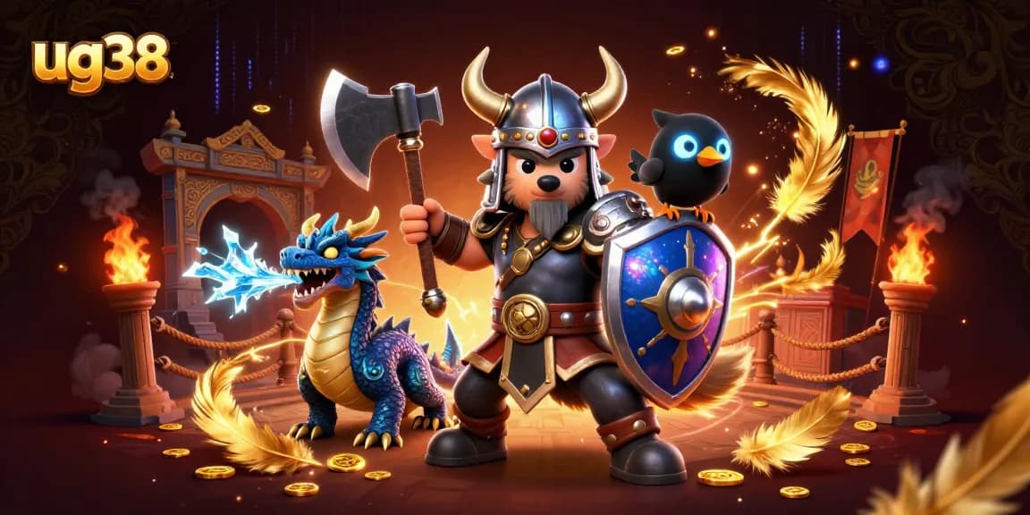 Bet on exciting game strategies with ug38 in a vibrant 3D casino scene.