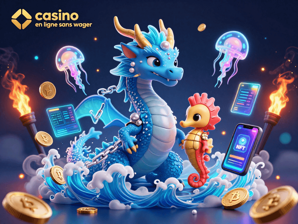 Profitez du casino en ligne sans wager avec le dragon d’eau et la magie des jeux.