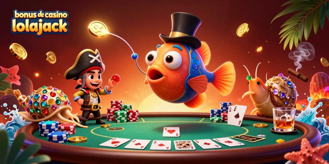 Le bonus de casino lolajack illumine un monde de jeu vibrant avec un poisson-lanterne et des richesses.