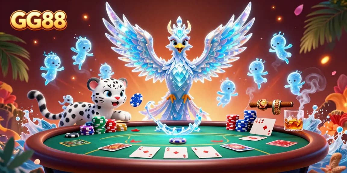 Experience thrilling poker action at GG88 with vibrant characters and dynamic game elements.