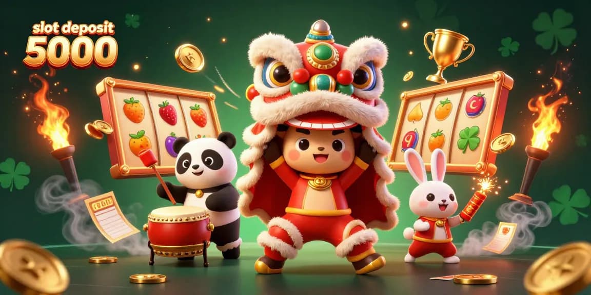 Menangkan peluang besar dengan slot deposit 5000 dan simbol jackpot berkilauan.