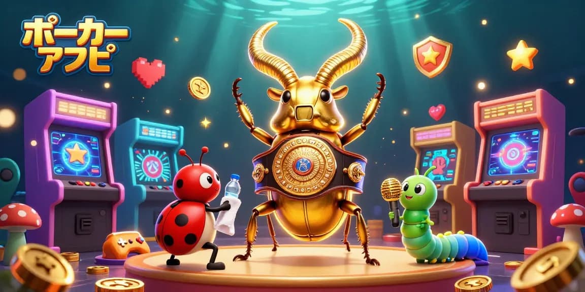 ポーカー アプリを使ってプレイするキャラクターたちが、高度なゲーム環境の中で活躍する様子。