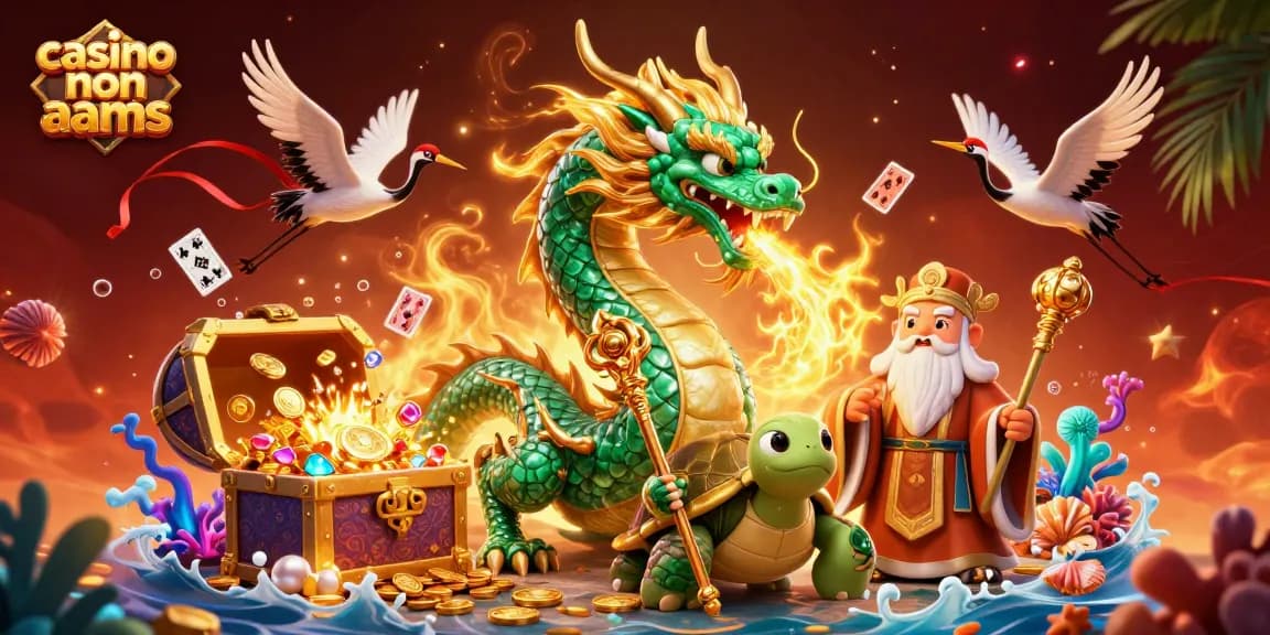 Vivete emozioni vincenti nei casino non aams con la nostra vibrante illustrazione di un drago in 3D.