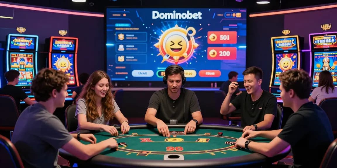 Exciting gameplay scene featuring Daftar Dominobet players engaging with colorful online casino games and live dealers.