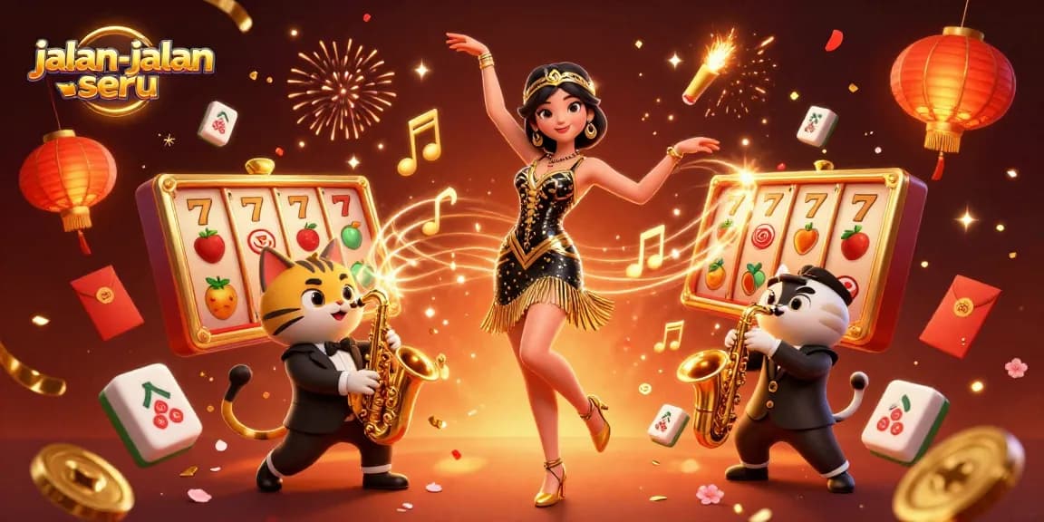 Experience thrilling jalan-jalan seru in this vibrant casino illustration featuring exciting game elements.