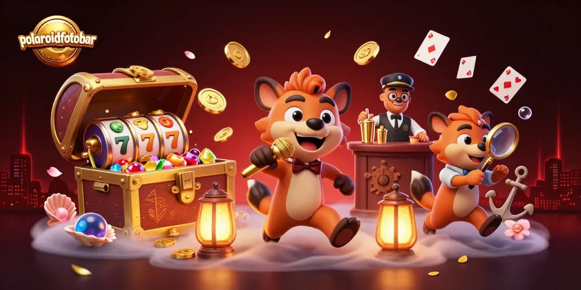 Join the polaroidfotobar hyenas at their casino, mixing drinks, telling jokes, and checking IDs for a fun time.