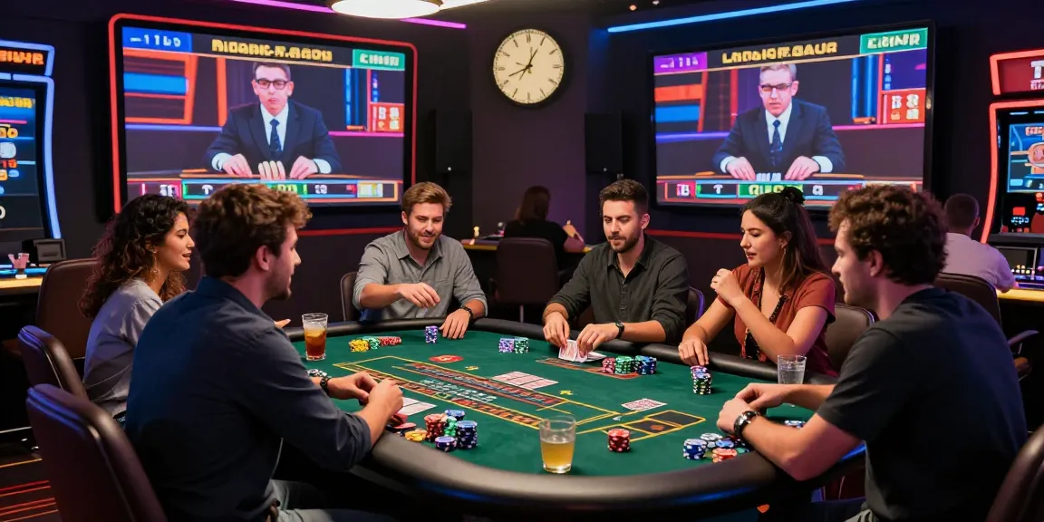 Exciting gameplay at an Andar Bahar live casino with players engaged, real dealers, and vibrant atmosphere.
