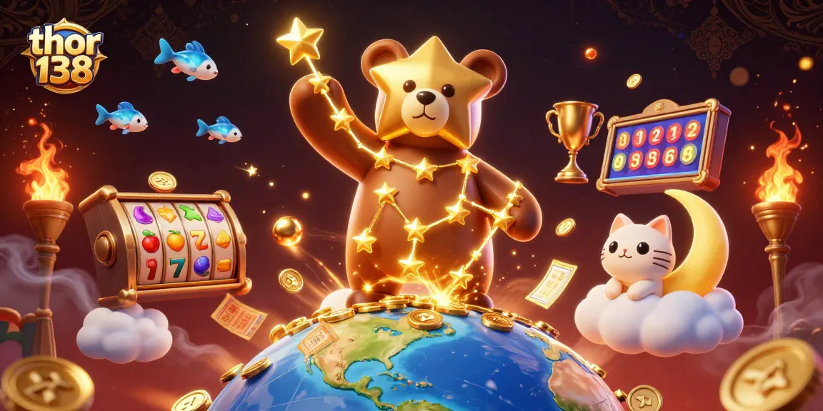 Menang besar di thor 138 dengan simbol slot dan bintang emas yang bersinar