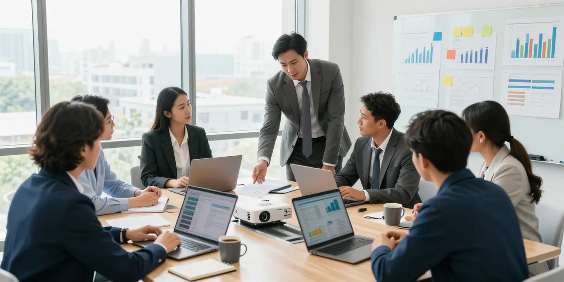 Staffing agencies and hiring teams resource in a collaborative meeting with charts and diverse professionals.