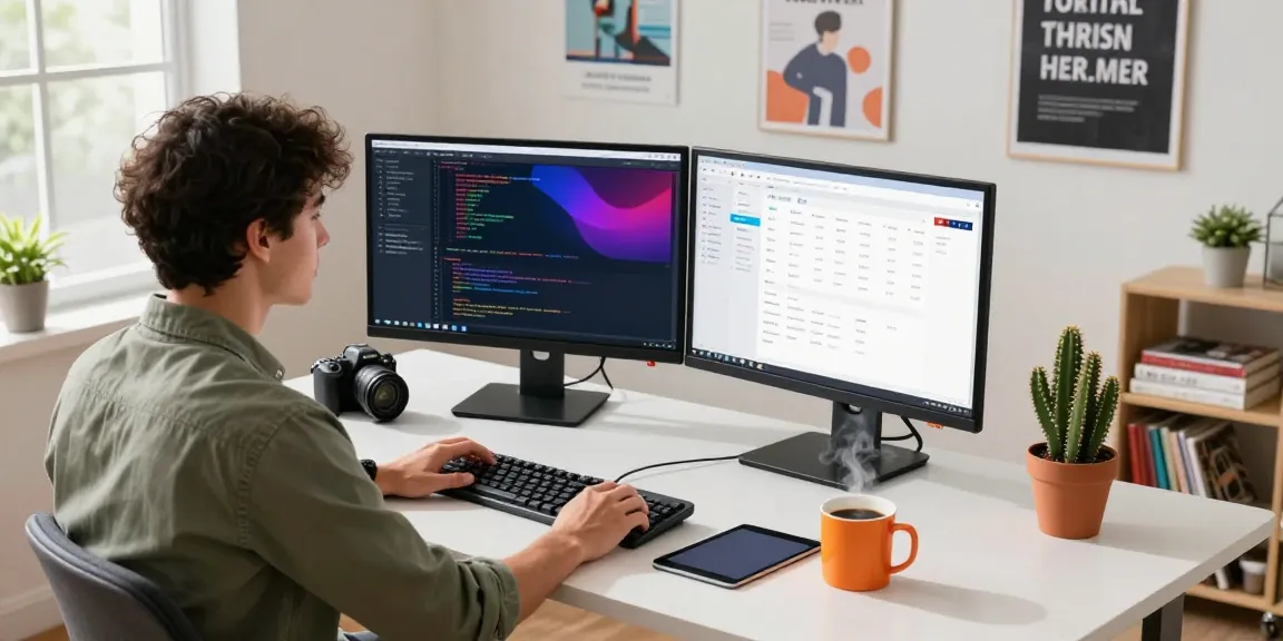 Developer using snipaste for efficient screen capturing and coding in a modern office.