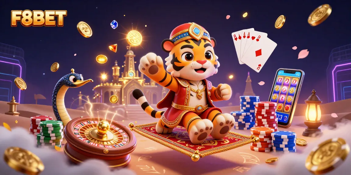 Engage and win at F8BET while enjoying vibrant casino adventures with rich 3D illustrations of gaming excitement.