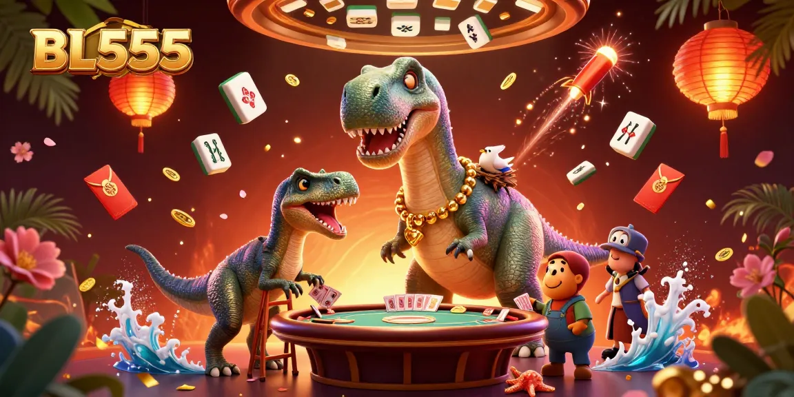 Experience the vibrant world of BL555 with 3D cartoon characters in an exciting casino setting!
