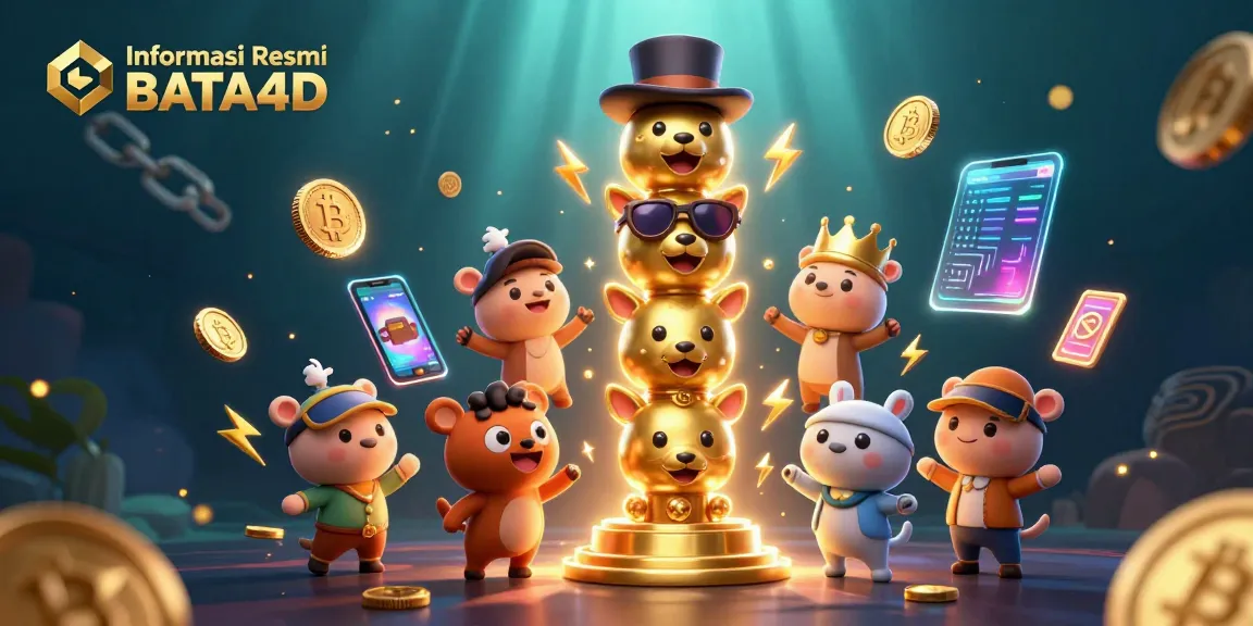 Engage in exciting games at Informasi Resmi BATA4D with innovative 3D casino elements and glowing crypto coins.