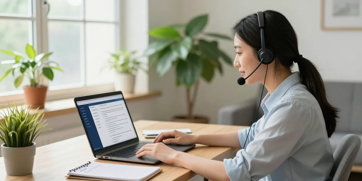 Telus-Technical-Support agent assisting a customer in a bright home office.