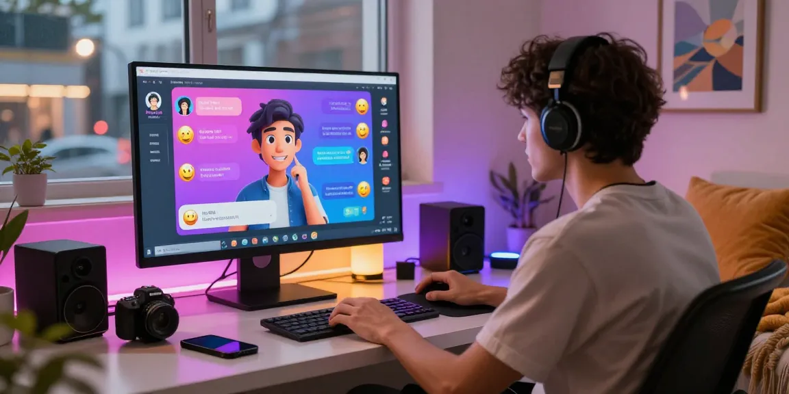 Engaging NSFW AI chat interface showcasing vibrant avatars in a cozy digital workspace.
