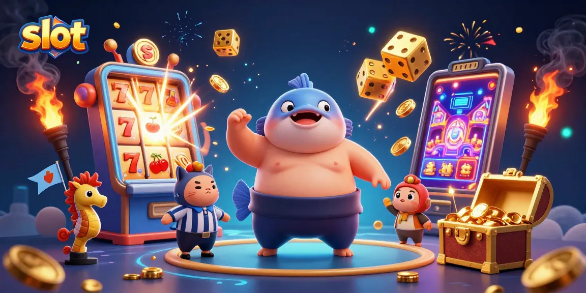 Permainan slot seru dengan ikan fugu dalam ring dan mesin slot meledak koin