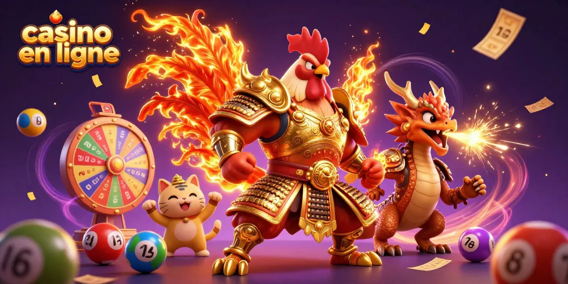 Jouez au casino en ligne avec des personnages animés dans une illustration dynamique 3D.