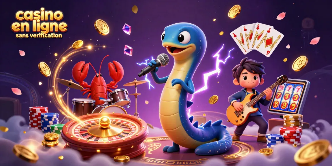 Gagnez au casino en ligne sans vérification avec une animation de jeu sous-marin dynamique.