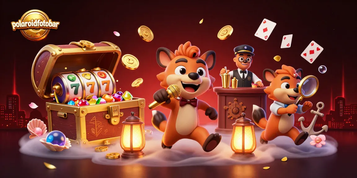 Join the polaroidfotobar hyenas at their casino, mixing drinks, telling jokes, and checking IDs for a fun time.