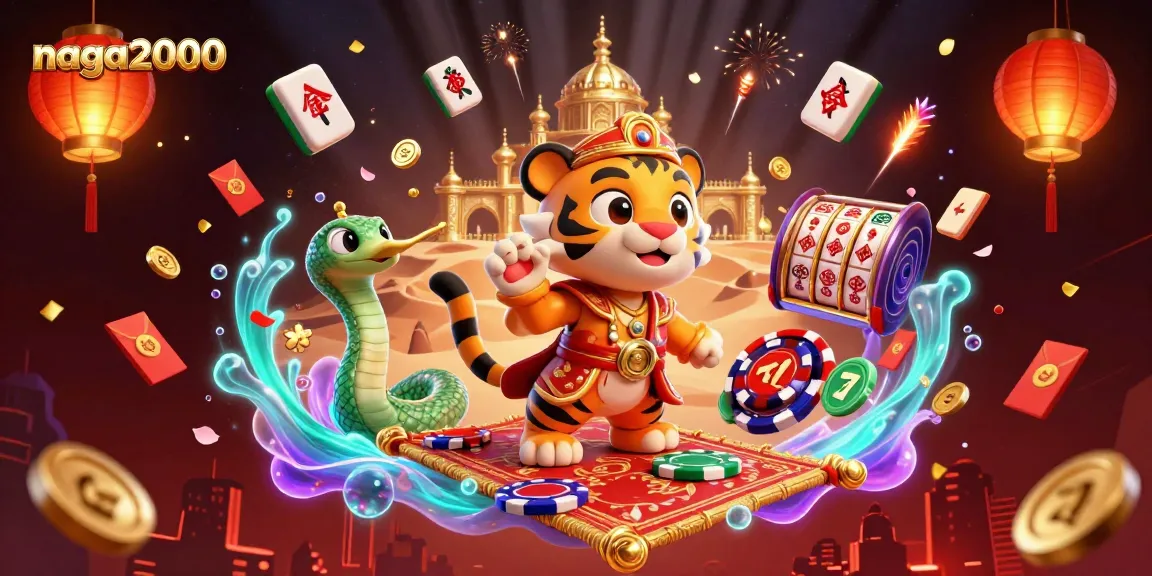 Mainkan slot gacor di naga2000 dengan sultan harimau dan elemen kasino berkilauan.