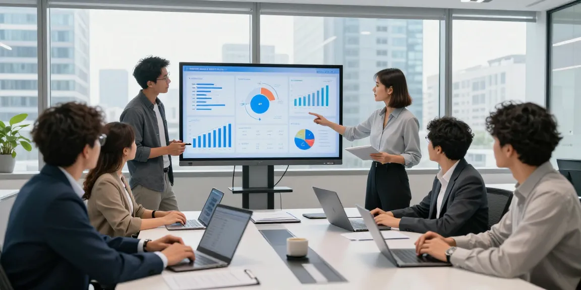 Cloud communication solutions enhancing business efficiency with a diverse professional team in a modern office setting, focusing on מרכזיה לעסקים.