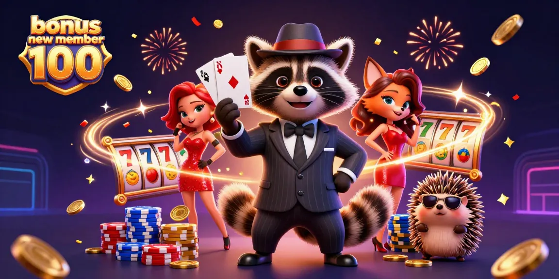 Play and win with the bonus new member 100 offer featuring exciting slot elements.