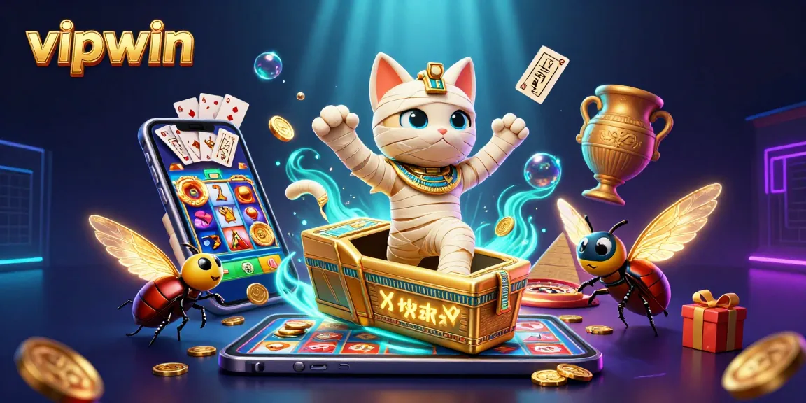 Play exciting games at vipwin with animated Egyptian characters creating thrilling casino adventures.