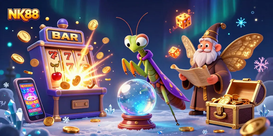 Experience NK88's thrilling casino adventure with vibrant characters and jackpot excitement.