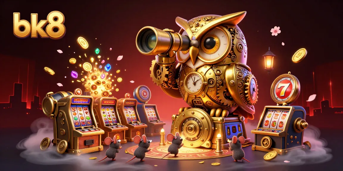 Experience thrilling gameplay at bk8 with a dynamic casino atmosphere filled with vibrant slot machines and animated characters.