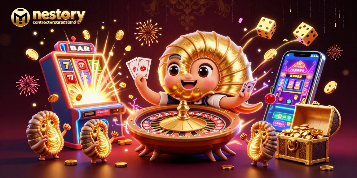Experience excitement with masonrycontractorstatenisland as a giant nautilus spins a roulette wheel with flashing jackpot elements.