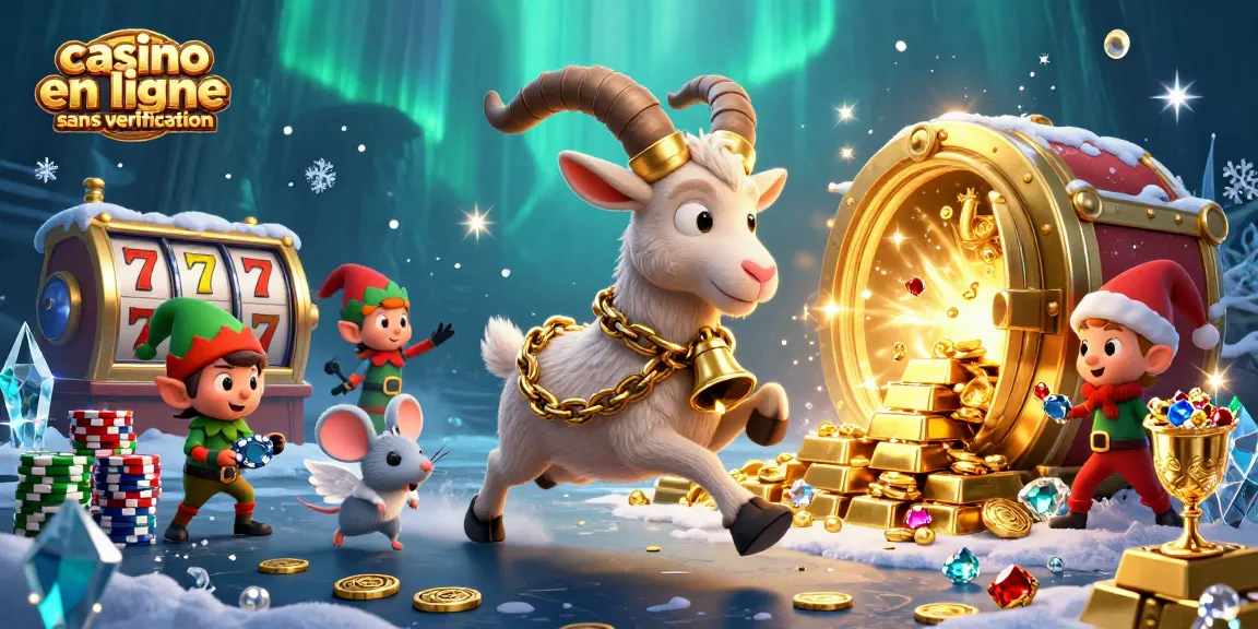 Un casino en ligne sans vérification animé avec un conducteur Krampus, une souris angélique et des gremlins espiègles.