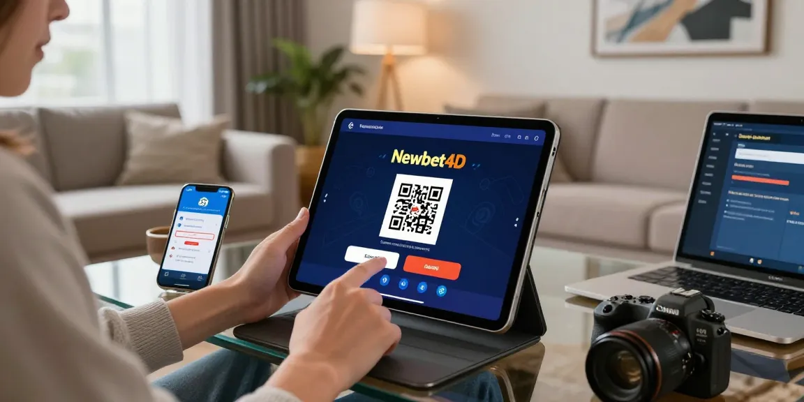 Interactive experience with Newbet4D user depositing in a stylish living room, showcasing online gambling excitement.