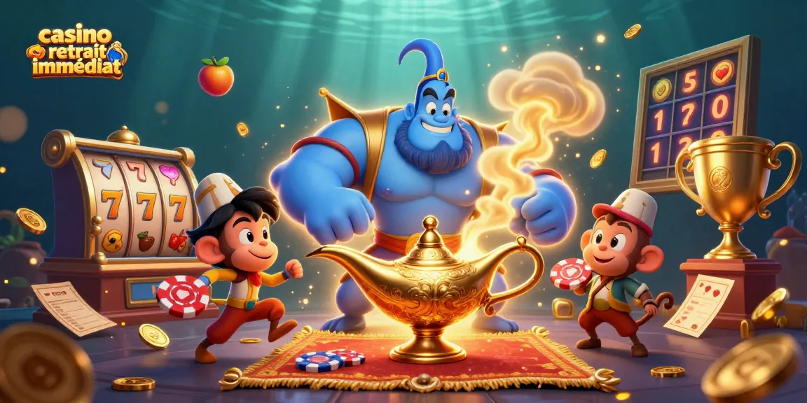 Retirez vos gains rapidement au casino retrait immédiat grâce à cette illustration dynamique de jeux de casino.