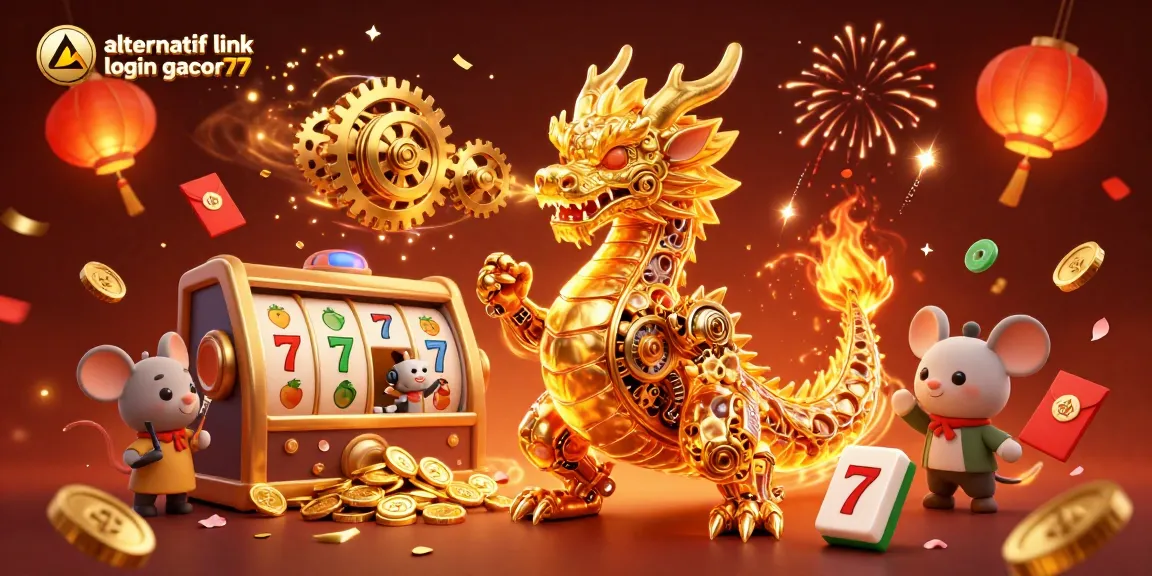 Engage with the thrilling alternatif link login gacor77 experience in this vibrant casino illustration.