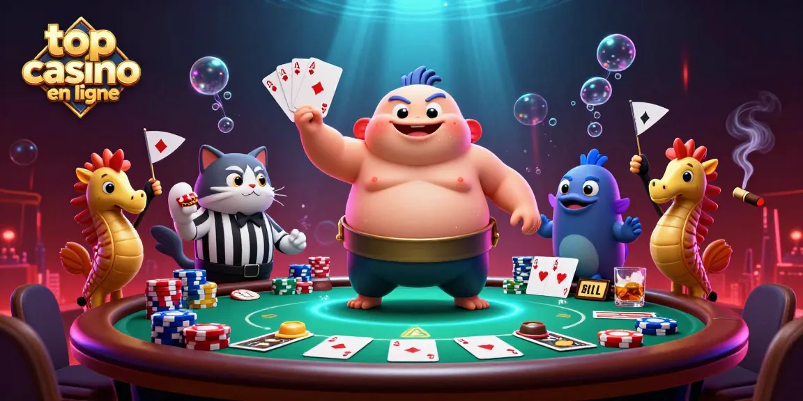 Découvrez un monde captivant de jeux avec le top casino en ligne, mettant en scène un fugu et d'autres personnages sous-marins.
